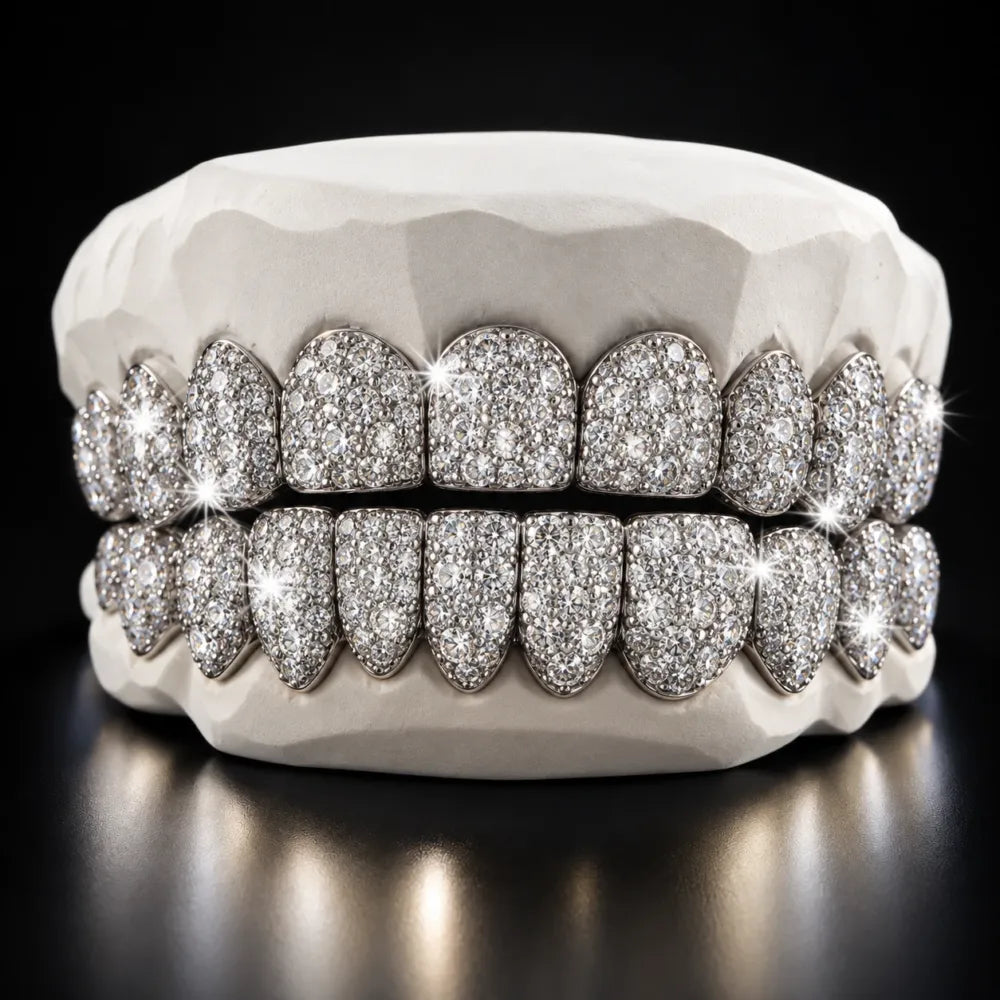 Moissanite Honeycomb Grillz