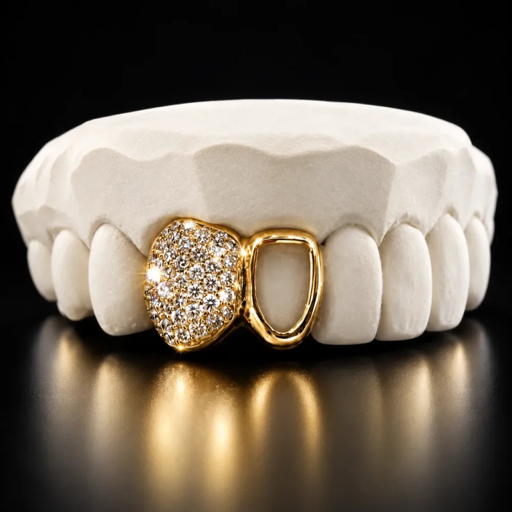 Moissanite Iced Open Face Grillz