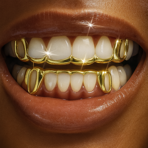 12 Piece Open Face Bar Grillz (6 Top & 6 Bottom)