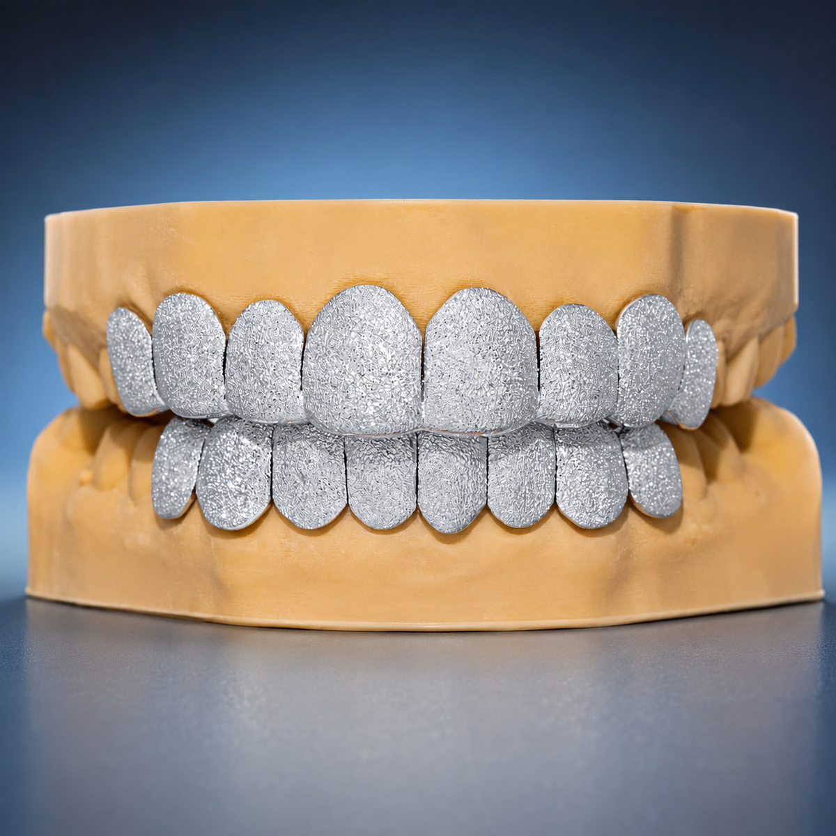 Punch Diamond Dust Silver Grillz