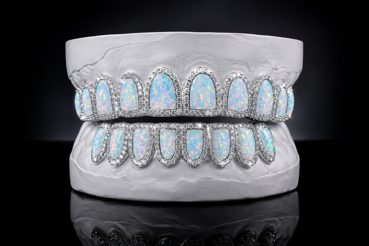 Opal and Moissanite Full Set