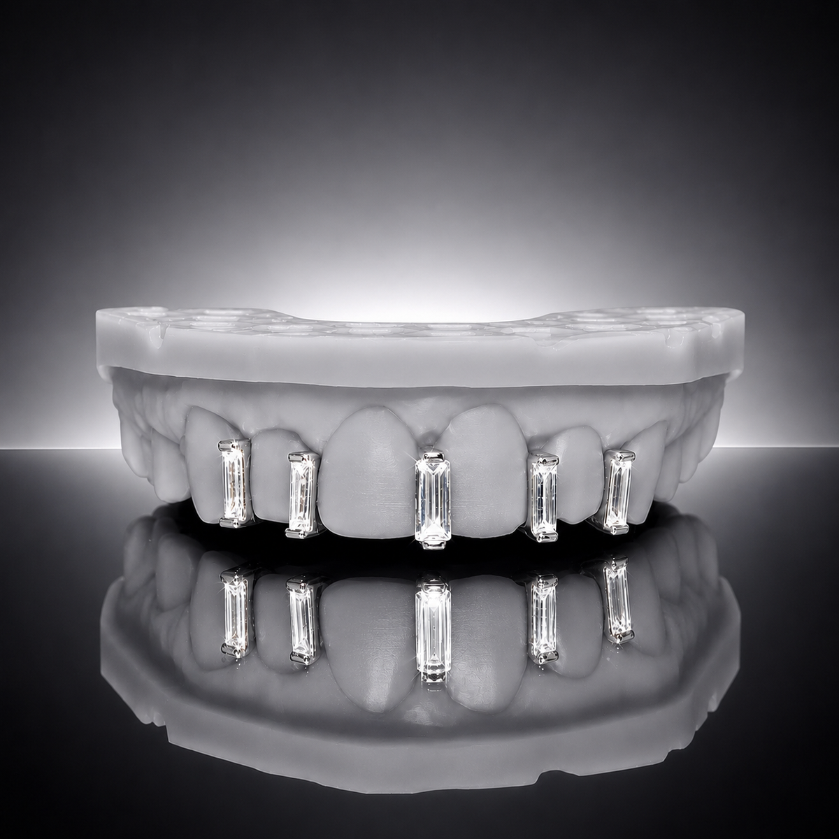 Moissanite Baguette Gap Grillz